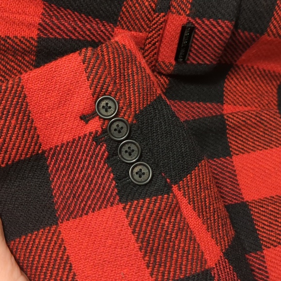 Pink Tartan red buffalo plaid jacket - Picture 6 of 10
